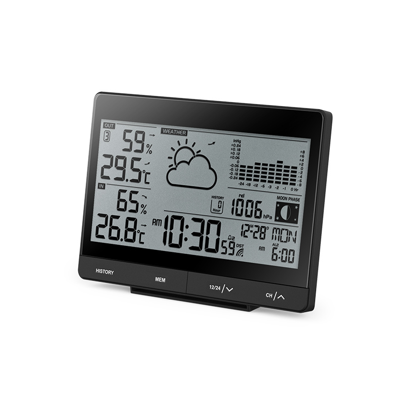 RC Weather Station with weather forecast and bar chart