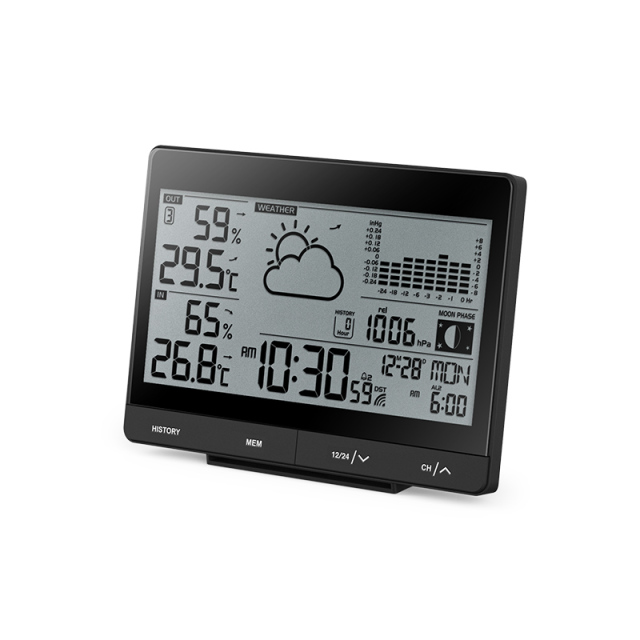 RC Weather Station with weather forecast and bar chart