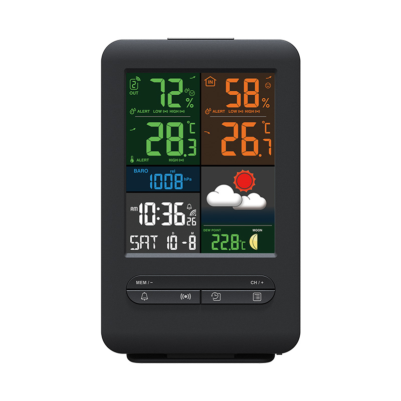 RC color display weather station with wireless outdoor sensor