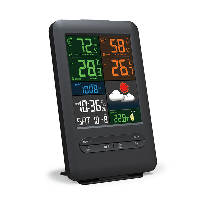 RC color display weather station with wireless outdoor sensor