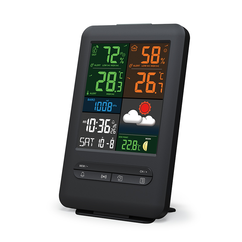 RC color display weather station with wireless outdoor sensor