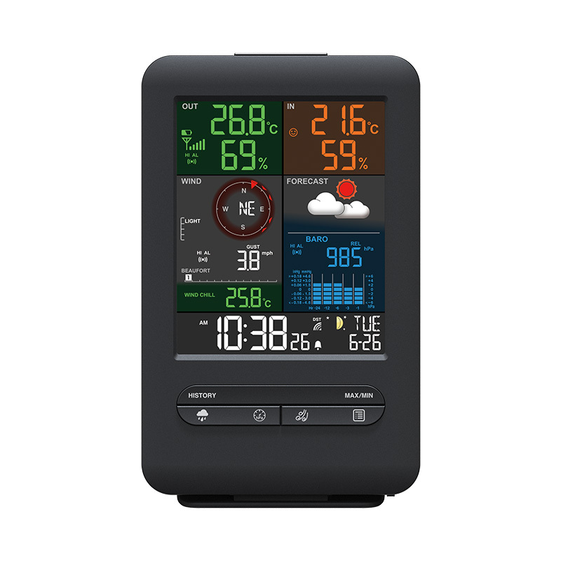 RC color display weather station with 5-in-1 professional sensor