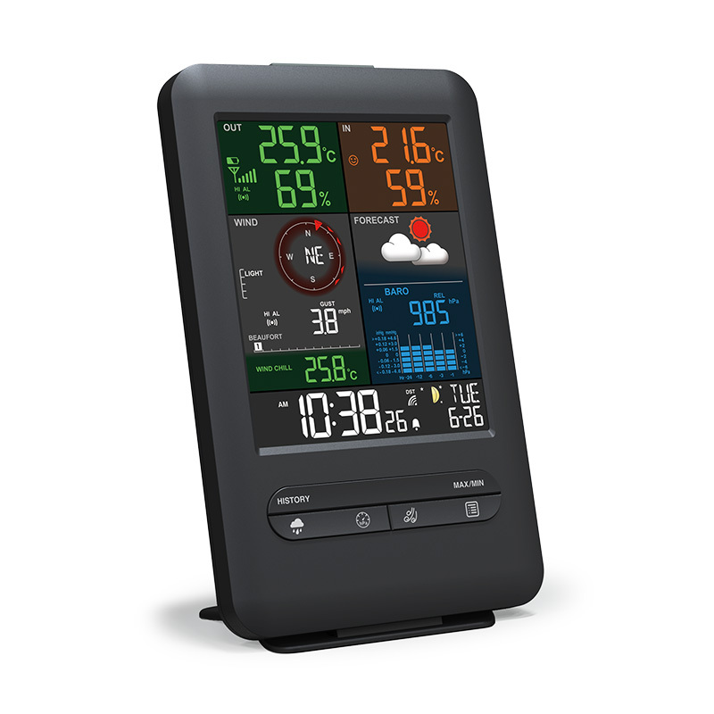 RC color display weather station with 5-in-1 professional sensor