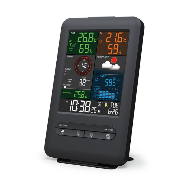 RC color display weather station with 5-in-1 professional sensor