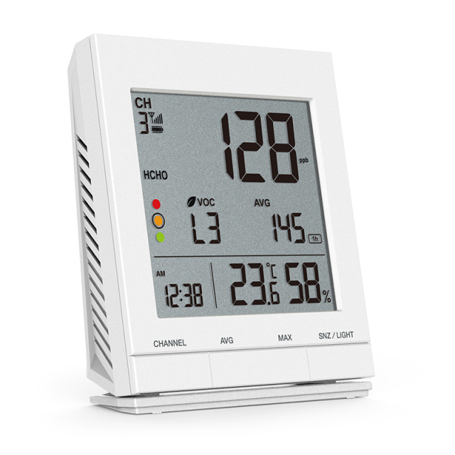 Air quality monitor Gen2 with HCHO + VOC wireless sensor