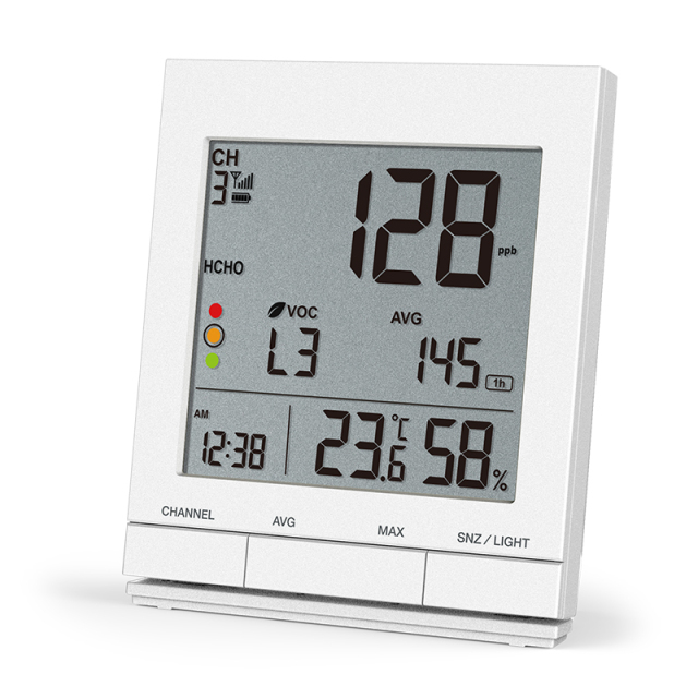 Air quality monitor Gen2 with HCHO + VOC wireless sensor