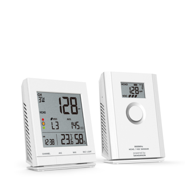 Air quality monitor Gen2 with HCHO + VOC wireless sensor