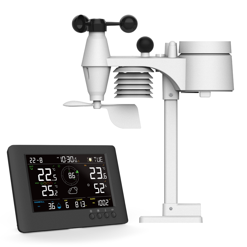 RC True Black Color WBGT weather station with 8-in-1 weather sensor