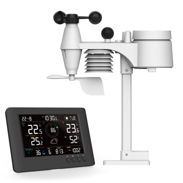 RC True Black Color WBGT weather station with 8-in-1 weather sensor