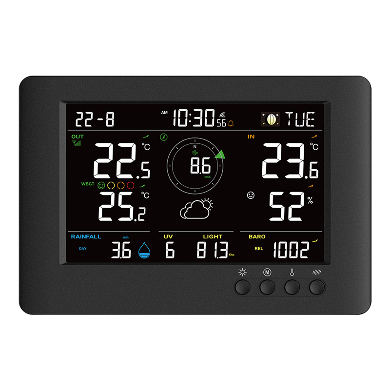 RC True Black Color WBGT weather station with 8-in-1 weather sensor