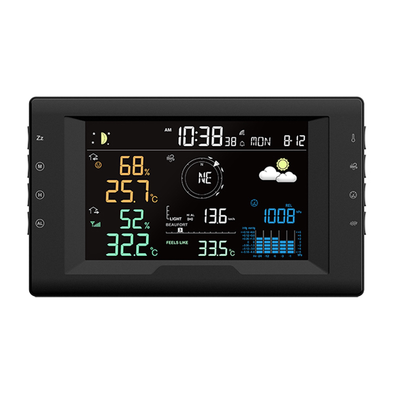 RC True Black Color Display Weather Station with 5-in-1 professional sensor