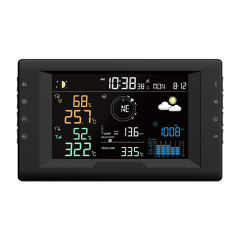 RC True Black Color Display Weather Station with 5-in-1 professional sensor