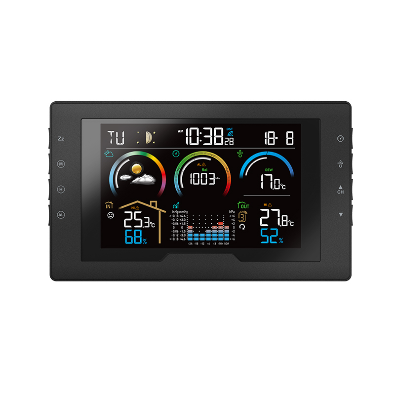 RC color display weather station with wireless thermo-hygro sensor