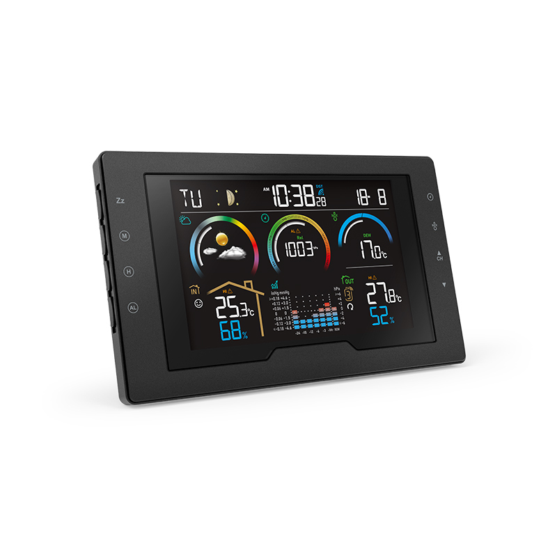 RC color display weather station with wireless thermo-hygro sensor