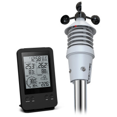 Wind speed weather station with 3-in-1 professional sensor