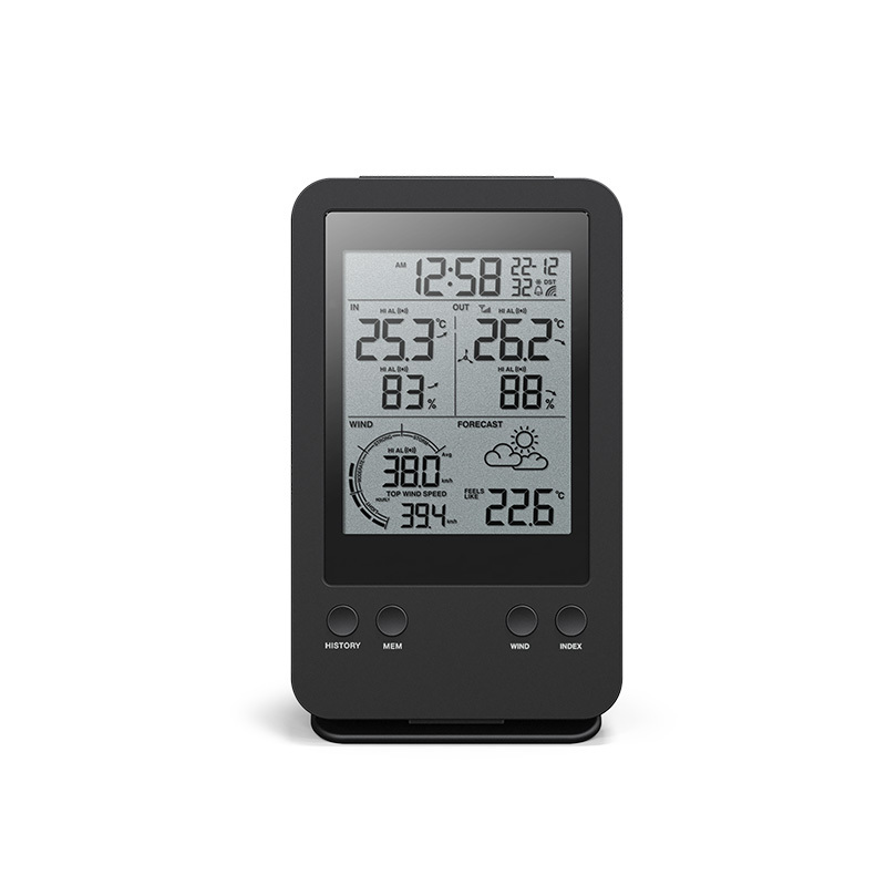 Wind speed weather station with 3-in-1 professional sensor