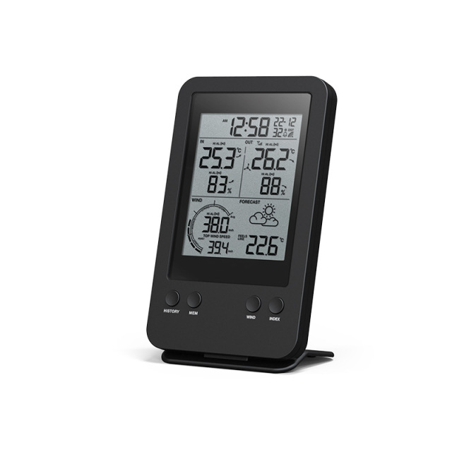 Wind speed weather station with 3-in-1 professional sensor