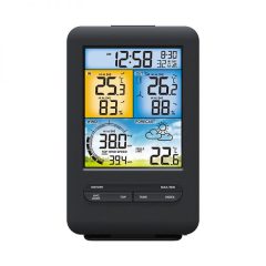 Color display wind speed weather station with 3-in-1 professional sensor