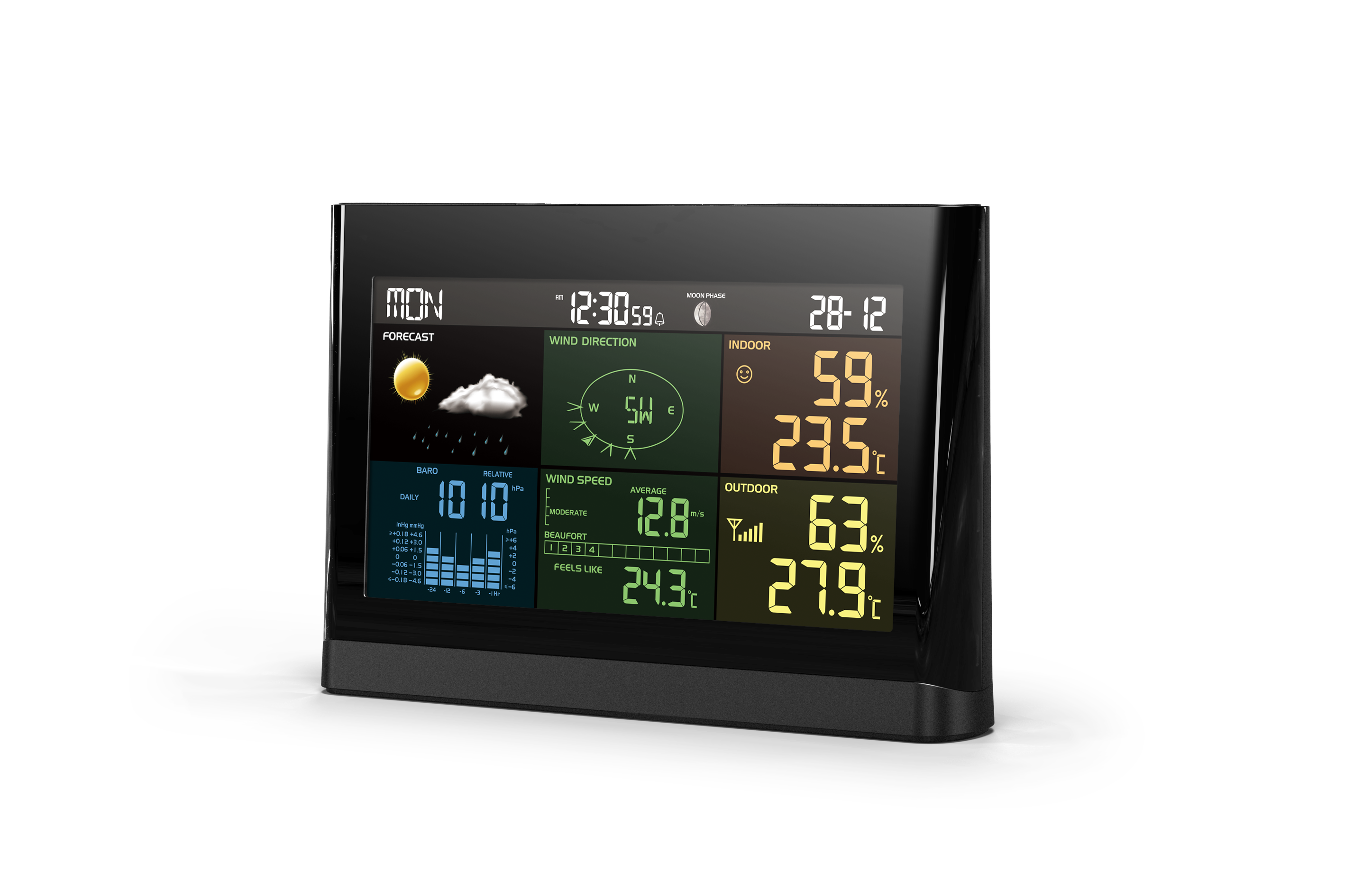RC color weather station with 5-in-1 professional sensor