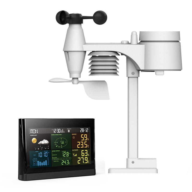 RC color weather station with 5-in-1 professional sensor
