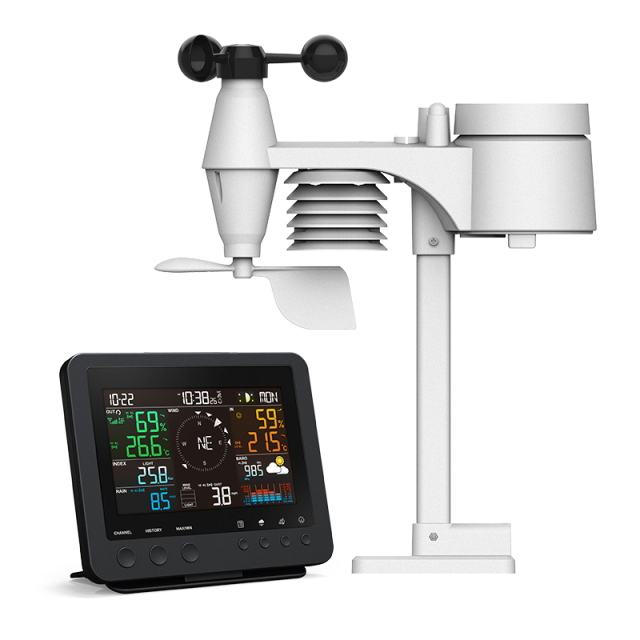 RC color display weather station with 7-in-1 professional sensor