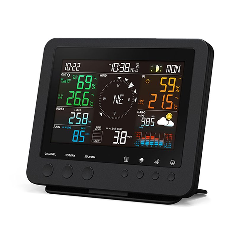 RC color display weather station with 7-in-1 professional sensor