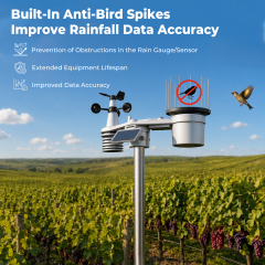 True Black Color Wi-Fi Weather Station with 7-In-1 LoRa Professional Sensor