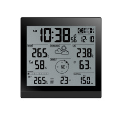 TN Positive Display Wall Clock Version Weather Station with 5-in-1 Professional Outdoor Sensor