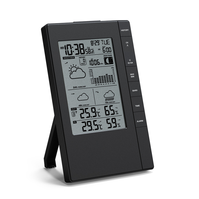 RC thermo-hygro weather station with 3-day weather forecast