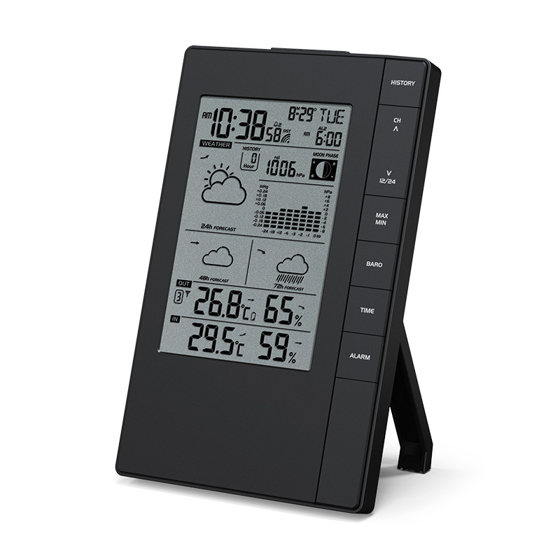 RC thermo-hygro weather station with 3-day weather forecast