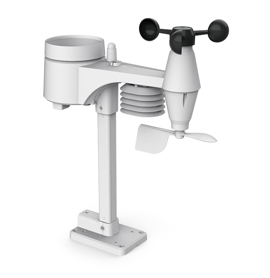 TN Positive Display Wall Clock Version Weather Station with 5-in-1 Professional Outdoor Sensor