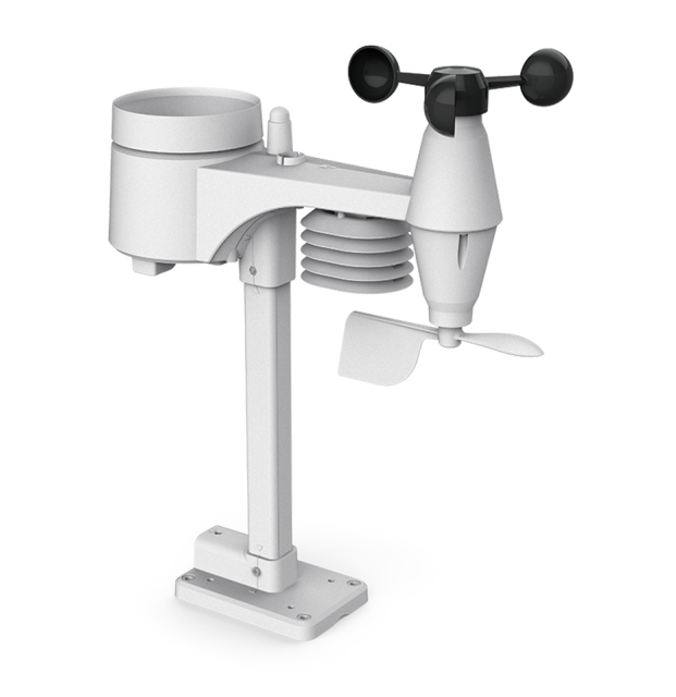 TN Positive Display Wall Clock Version Weather Station with 5-in-1 Professional Outdoor Sensor