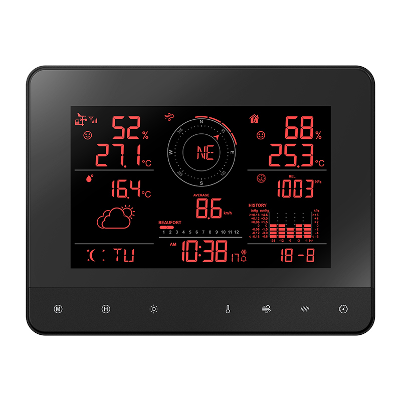 RC True Black Color Change Weather Station with 5-in-1 professional sensor