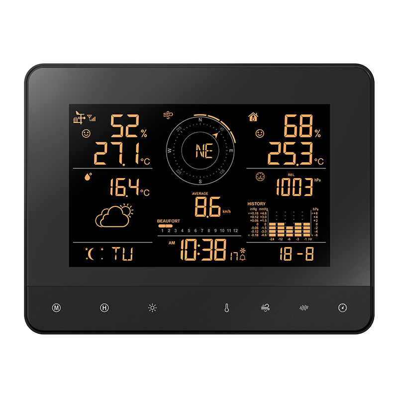 RC True Black Color Change Weather Station with 5-in-1 professional sensor