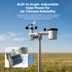 Wi-Fi 10” HD screen weather station with 9-in-1 solar powered weather sensor