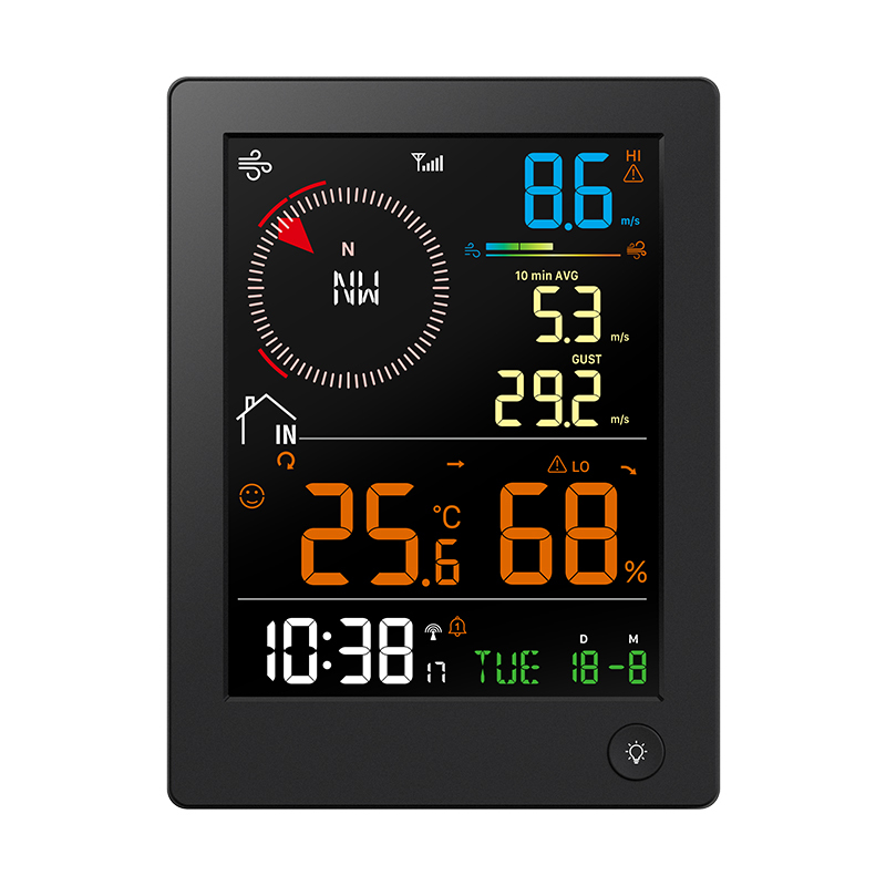 RC True Black Color display Wind weather station with temperature & humidity