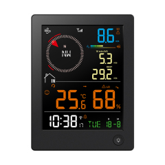 RC True Black Color display Wind weather station with temperature & humidity