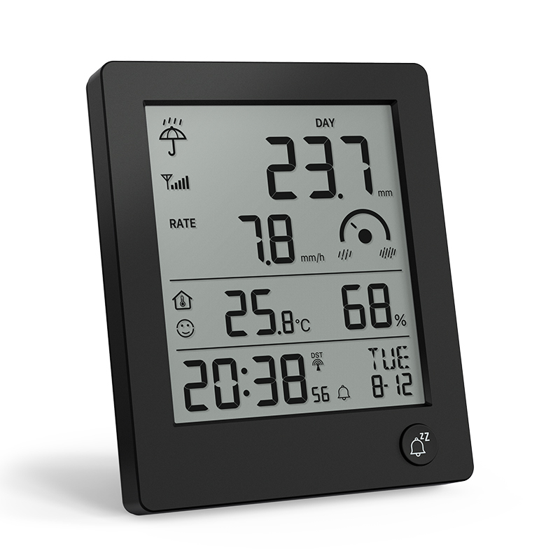RC Wireless Rain gauge with indoor temperature & humidity