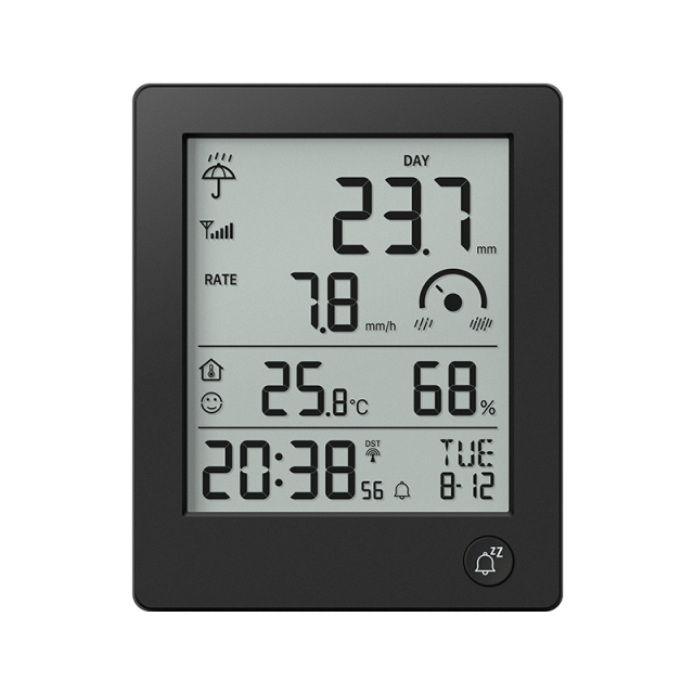 RC Wireless Rain gauge with indoor temperature & humidity