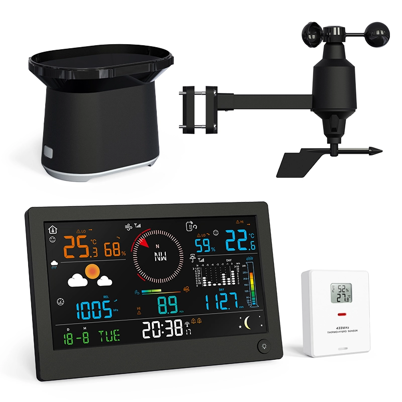 RC True Black color display weather station with multi sensors