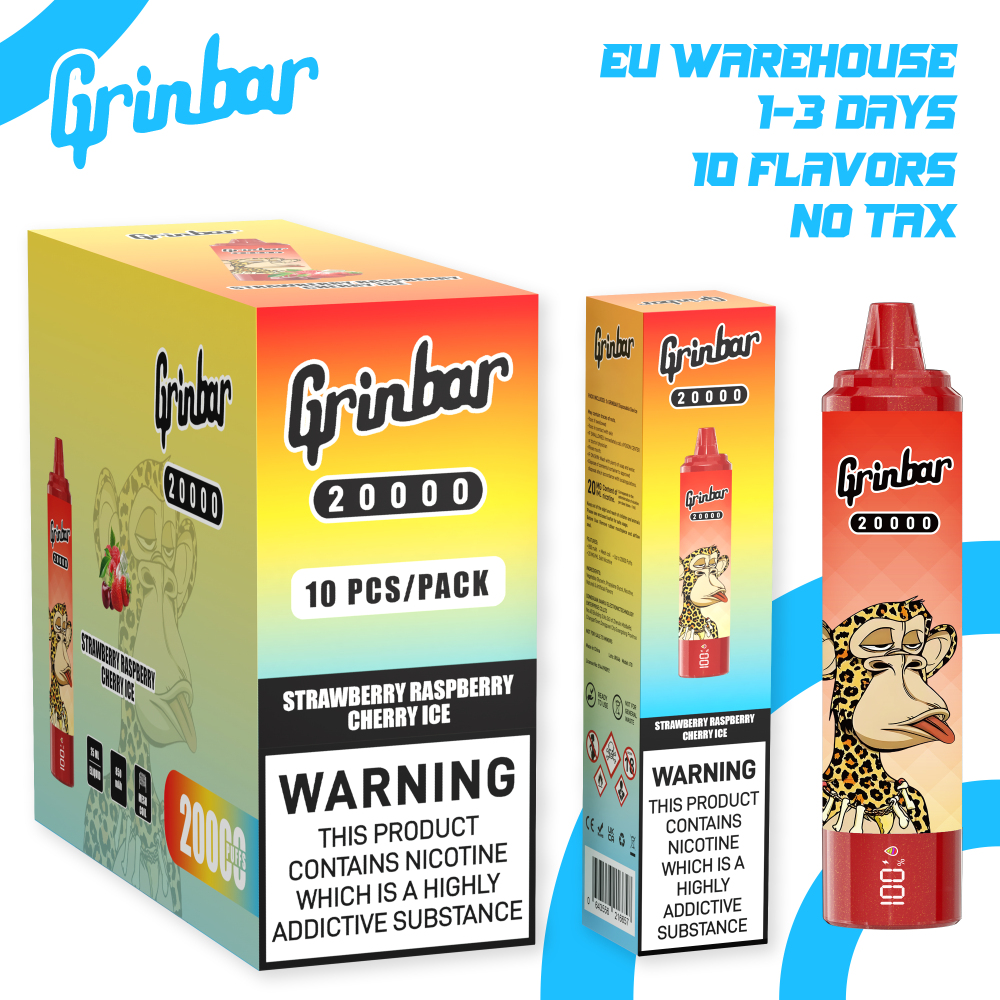 Grin bar 20000 Puff Vape 2% Nic .Original Workshop Wholesale EU warehouse Disposable vape pen e shisha