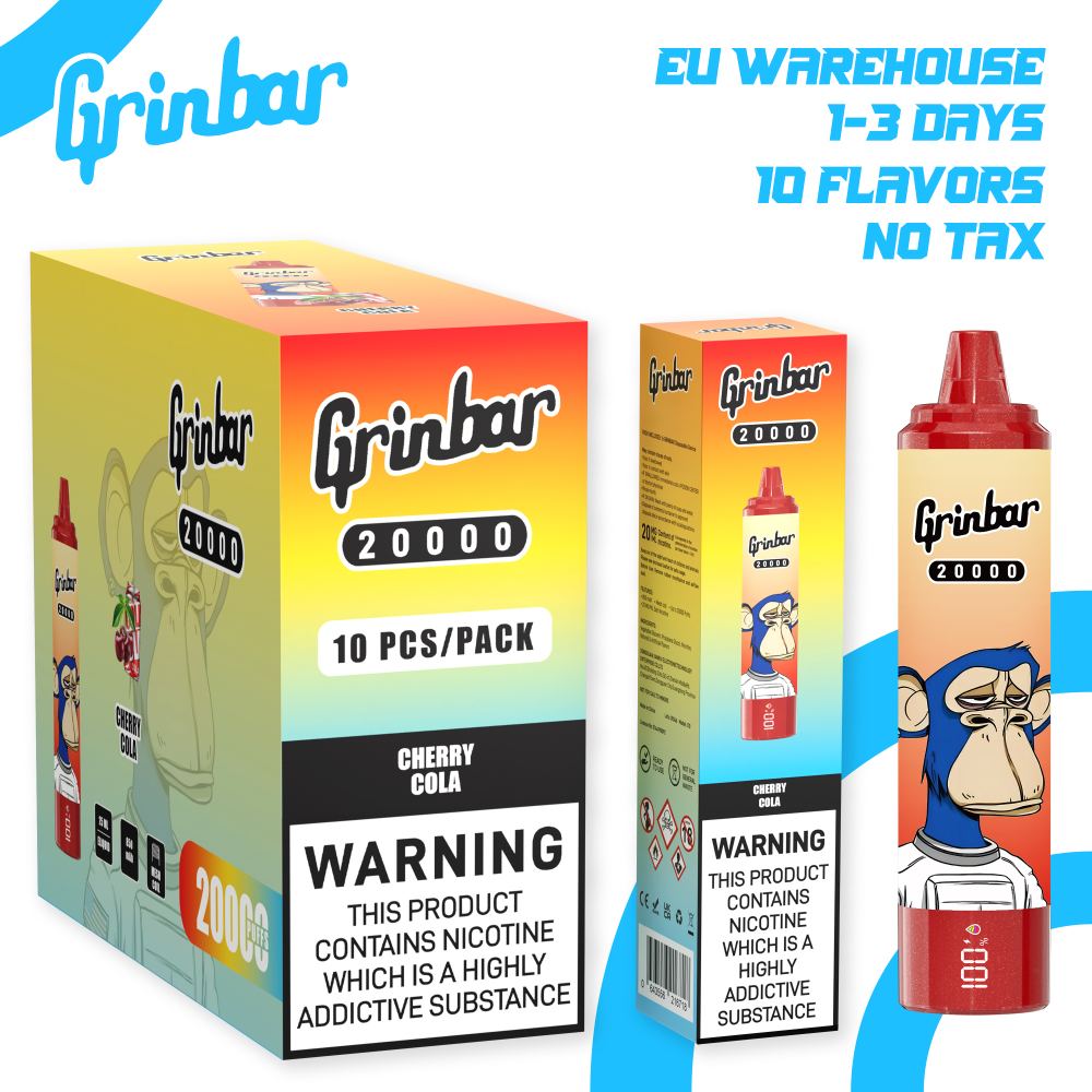 Grin bar 20000 Puff Vape 2% Nic .Original Workshop Wholesale EU warehouse Disposable vape pen e shisha