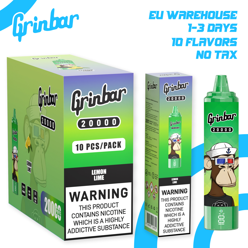 Grin bar 20000 Puff Vape 2% Nic .Original Workshop Wholesale EU warehouse Disposable vape pen e shisha