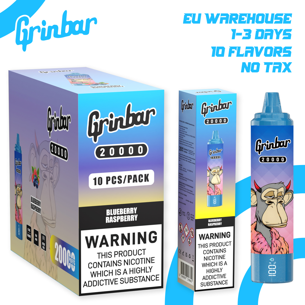 Grin bar 20000 Puff Vape 2% Nic .Original Workshop Wholesale EU warehouse Disposable vape pen e shisha