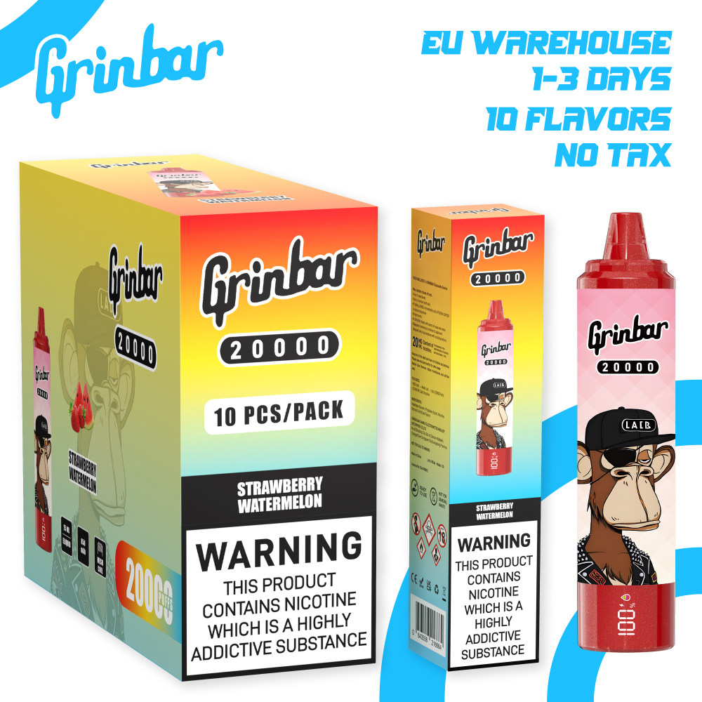 Grin bar 20000 Puff Vape 2% Nic .Original Workshop Wholesale EU warehouse Disposable vape pen e shisha