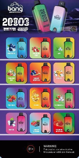 Bang 20k Puffs : 20000 puffs, long lasting, premium flavour on the go