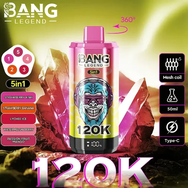 Bang Legend 120K 5 Flavors in 1 Disposable Vape