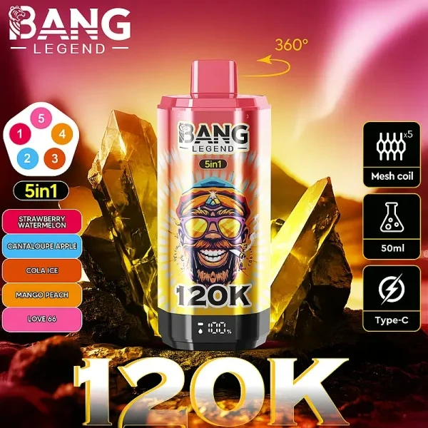 Bang Legend 120K 5 Flavors in 1 Disposable Vape