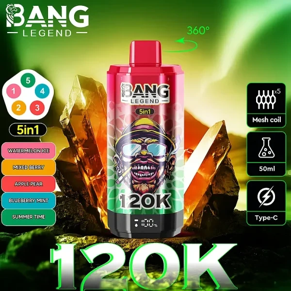 Bang Legend 120K 5 Flavors in 1 Disposable Vape