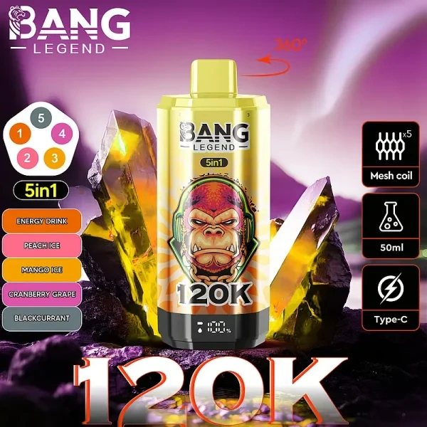 Bang Legend 120K 5 Flavors in 1 Disposable Vape